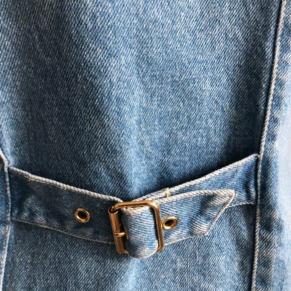 Vintage Mondi Denim Vest with Gold Embroidery - Picture 8 of 8